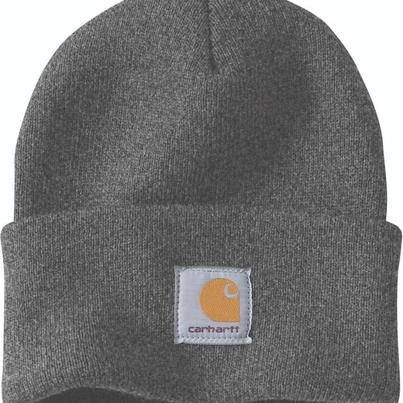 Carhartt Men's Knit Cuffed Beanie, Coal Heather, One Size - Picture 1 of 6